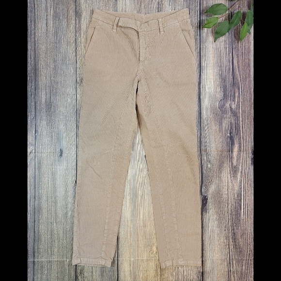 Brunello Cucinelli Tan Corduroy Skinny Pants
